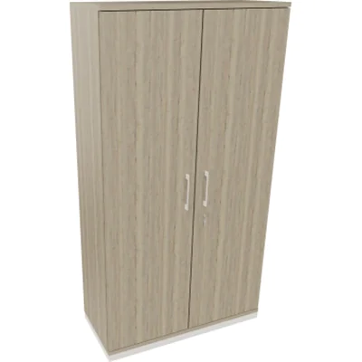 Flügeltürenschrank 5OH B1000xT442xH1869 ws/Eiche Nat