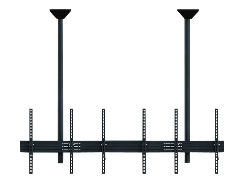 Hagor comPROnents series D3P - Befestigungskit (Deckenmontage) - Side-by-Side - für 3 LCD-/Plasma-Konsolen - Schwarz - Bildschirmgröße: 117-165 cm (46"-65")