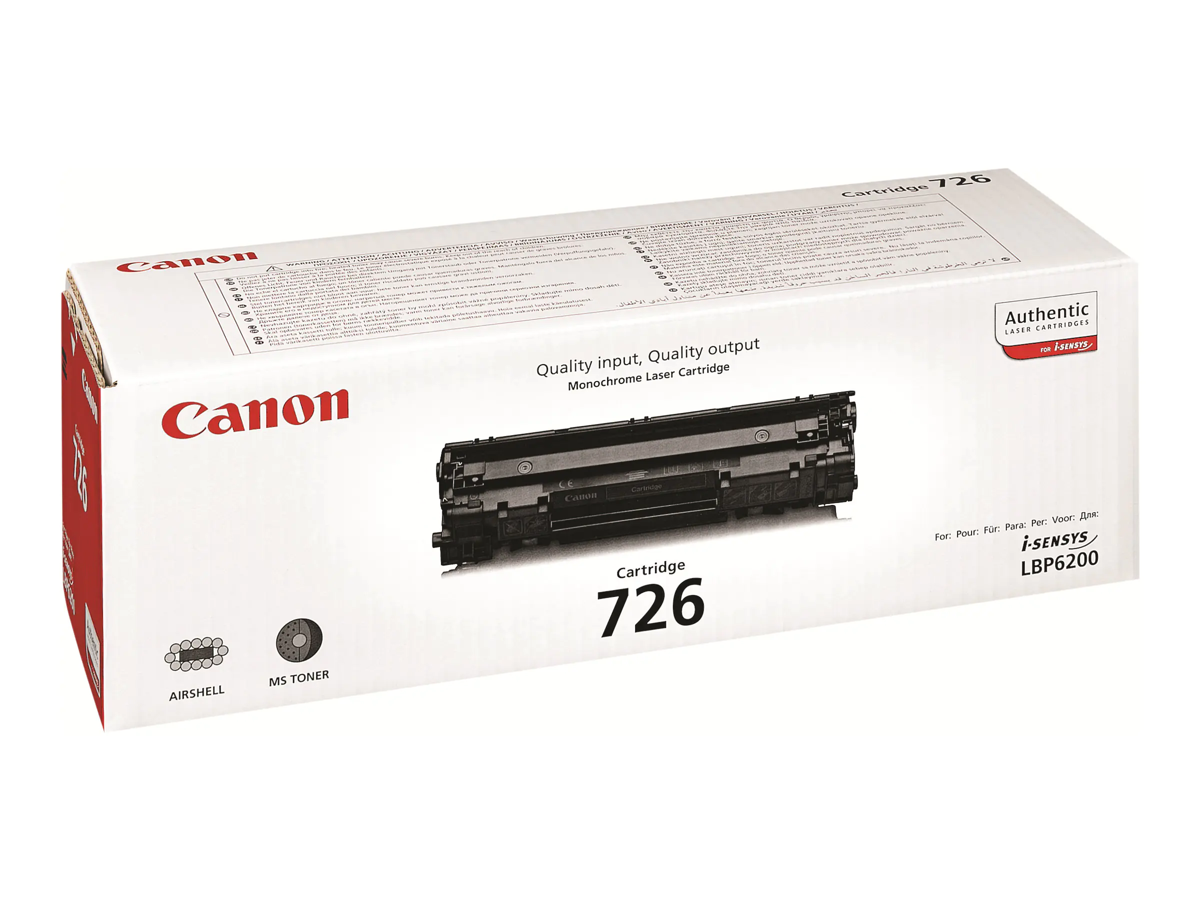 Canon CRG-726 - Schwarz - Original - Tonerpatrone - für i-SENSYS LBP6200d, LBP6230dw