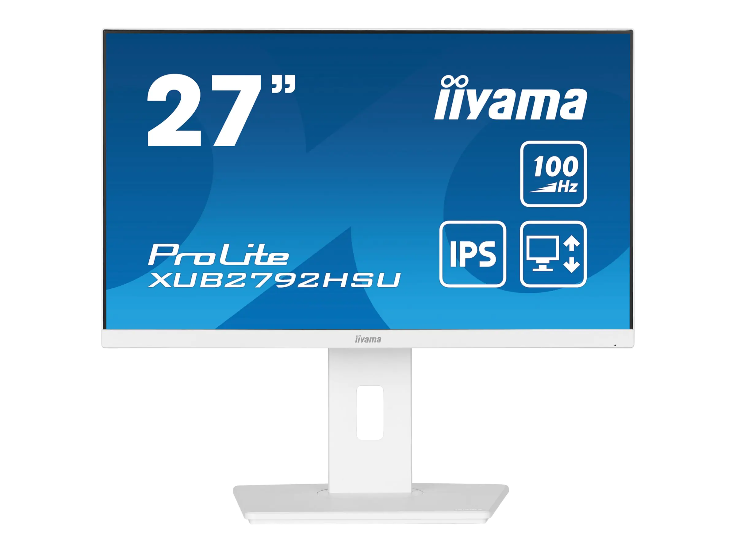 iiyama ProLite XUB2792HSU-W6 - LED-Monitor - 68.6 cm (27") - 1920 x 1080 Full HD (1080p) @ 100 Hz - IPS - 250 cd/m² - 1300:1 - 0.4 ms - HDMI, DisplayPort - Lautsprecher - weiß, Matte