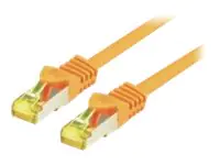M-CAB - Patch-Kabel - RJ-45 (M) zu RJ-45 (M) - 50 cm - SFTP, PiMF - CAT 7 - halogenfrei, geformt, ohne Haken, verseilt - orange