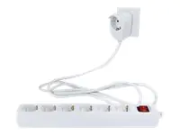 REV Powersplit - Steckdosenleiste - 3500 Watt - Ausgangsanschlüsse: 7 (Stromversorgung) - 2 m Schnur - weiß