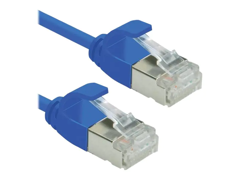 Roline Green - Patch-Kabel - RJ-45 (M) zu RJ-45 (M) - 5 m - U/FTP - CAT 6a - halogenfrei, geformt, ohne Haken, verseilt - Blau