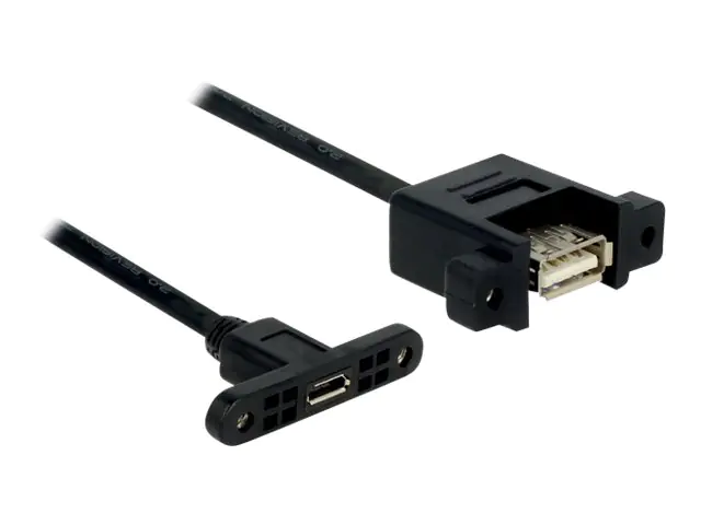 DeLOCK - USB-Adapter - Micro-USB Typ B (W) bis USB (W) - USB 2.0 - 25 cm - Schwarz