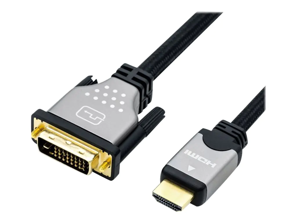Roline - Videokabel - Dual Link - DVI-D (M) bis HDMI (M) - 7.5 m - abgeschirmt - Schwarz/Silber - 4K Unterstützung
