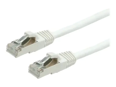 VALUE - Patch-Kabel - RJ-45 (M) zu RJ-45 (M) - 10 m - SFTP, PiMF - CAT 6e - halogenfrei, geformt, ohne Haken, verseilt - weiß