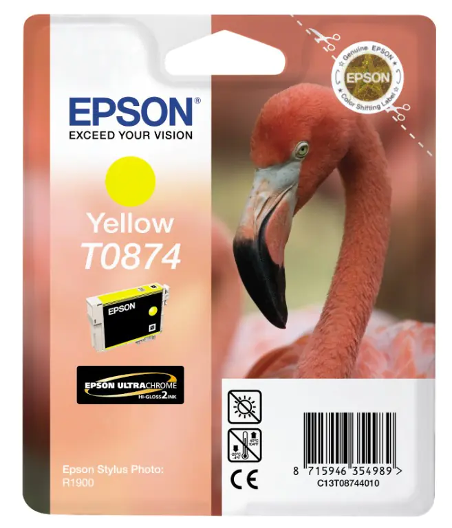 Epson T0874 - 11.4 ml - Gelb - Original - Blisterverpackung - Tintenpatrone - für Stylus Photo R1900