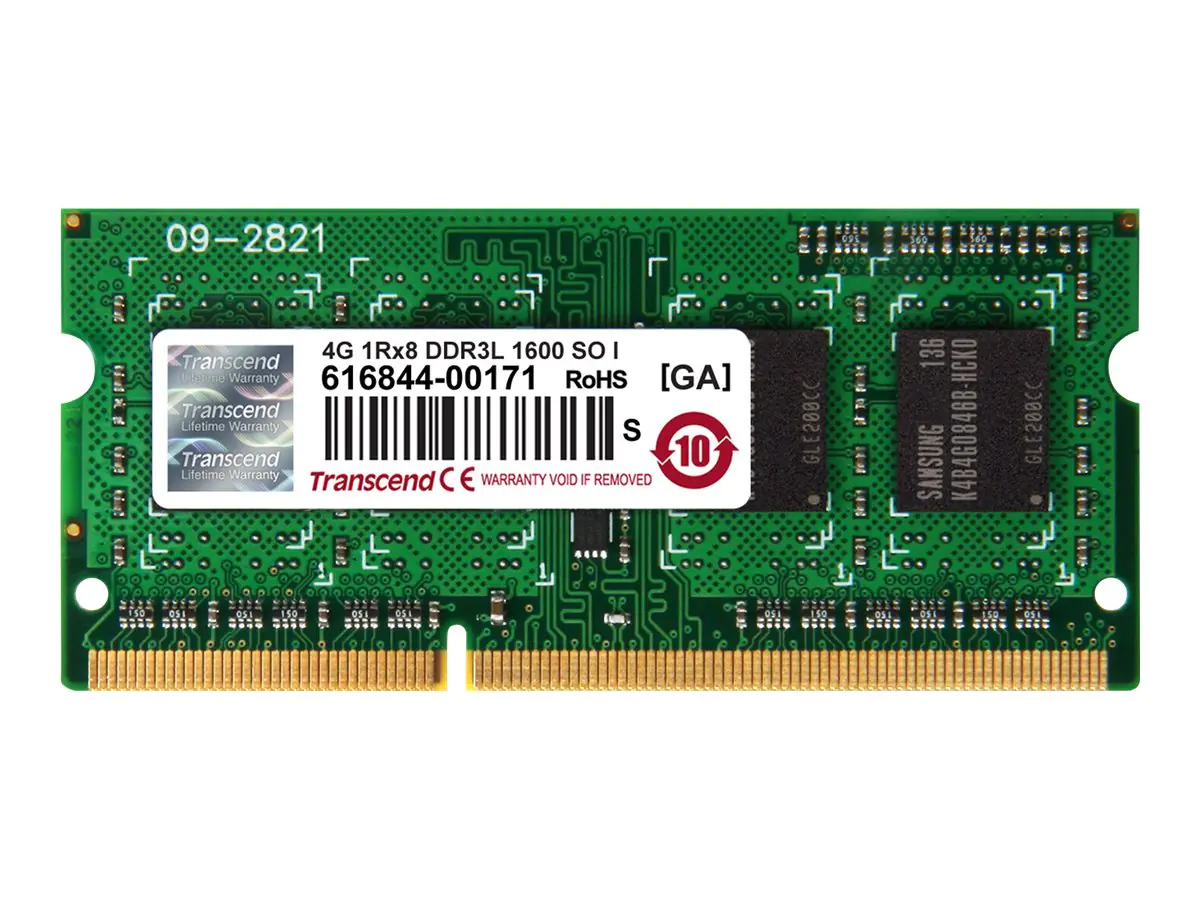 Transcend Industrial Grade - DDR3L - Modul - 4 GB - SO DIMM 204-PIN - 1600 MHz / PC3L-12800 - CL11 - 1.35 V - ungepuffert - non-ECC - für HP ProBook 430 G1, 440 G0, 450 G0, 455 G1, 470 G0, 470 G1; ZBook 14, 15, 17