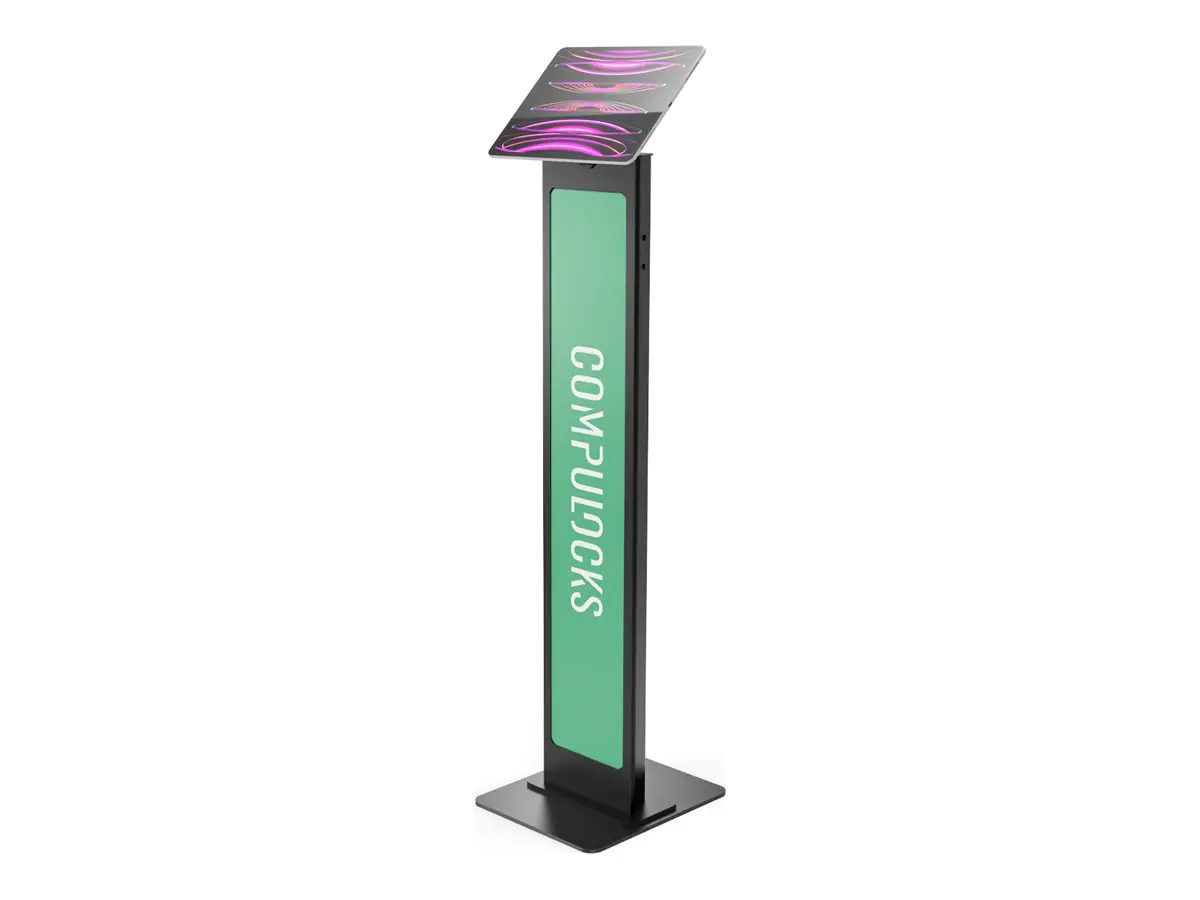Compulocks Universal Tablet Invisible Mount Brandable Floor Stand - Aufstellung - für Notebook - Schwarz - Montageschnittstelle: 100 x 100 mm - Bodenaufstellung