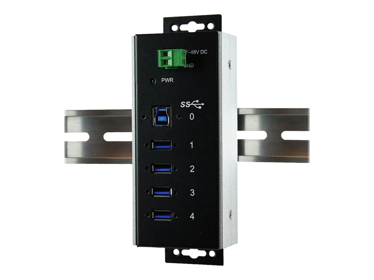 Exsys EX-1185HMVS-WT - Hub - 4 x USB 3.1 - an DIN-Schiene montierbar