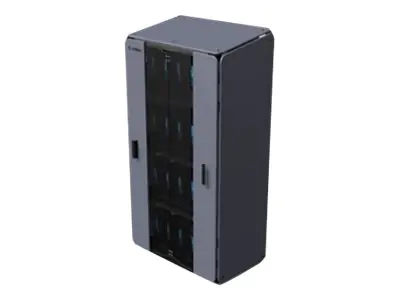 Zebra Intelligent Cabinets Medium - Schrankeinheit (2 decker shelves) - für 40 Datenerfassungsterminals - Laden - verriegelbar - Stahl - Boden- oder Wandmontage