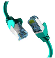 EFB-Elektronik - Patch-Kabel - RJ-45 (M) zu RJ-45 (M) - 25 cm - 6 mm - S/FTP, PiMF - CAT 7 (Kabel) / CAT 6a (Anschlüsse) - geschirmt, halogenfrei, geformt, verseilt, Knickschutzmanschette, 10 Gigabit Ethernet, Steckerbelegung 1:1 - grün
