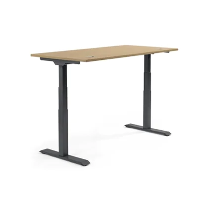 Schreibtisch FLEX MODUL Maße: 1.600 x 605-1.255 x 800 mm (B x H x T) Spanplatte, melaminharzbeschichtet eiche hell