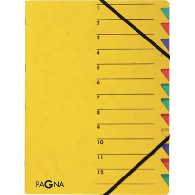 PAGNA Ordnungsmappe EASY 24131-05 DIN A4 12Fächer Pressspan gelb