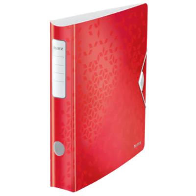 Leitz Ordner Active WOW 65mm DIN A4 Rückenschild: geklebt Werkstoff: Polyfoam rot