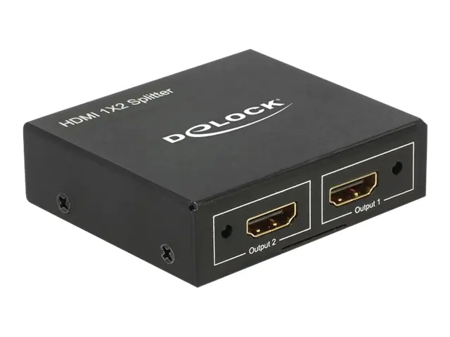 DeLock HDMI Splitter 1 x HDMI in > 2 x HDMI out 4K - Video-/Audio-Splitter - 2 x HDMI - Desktop