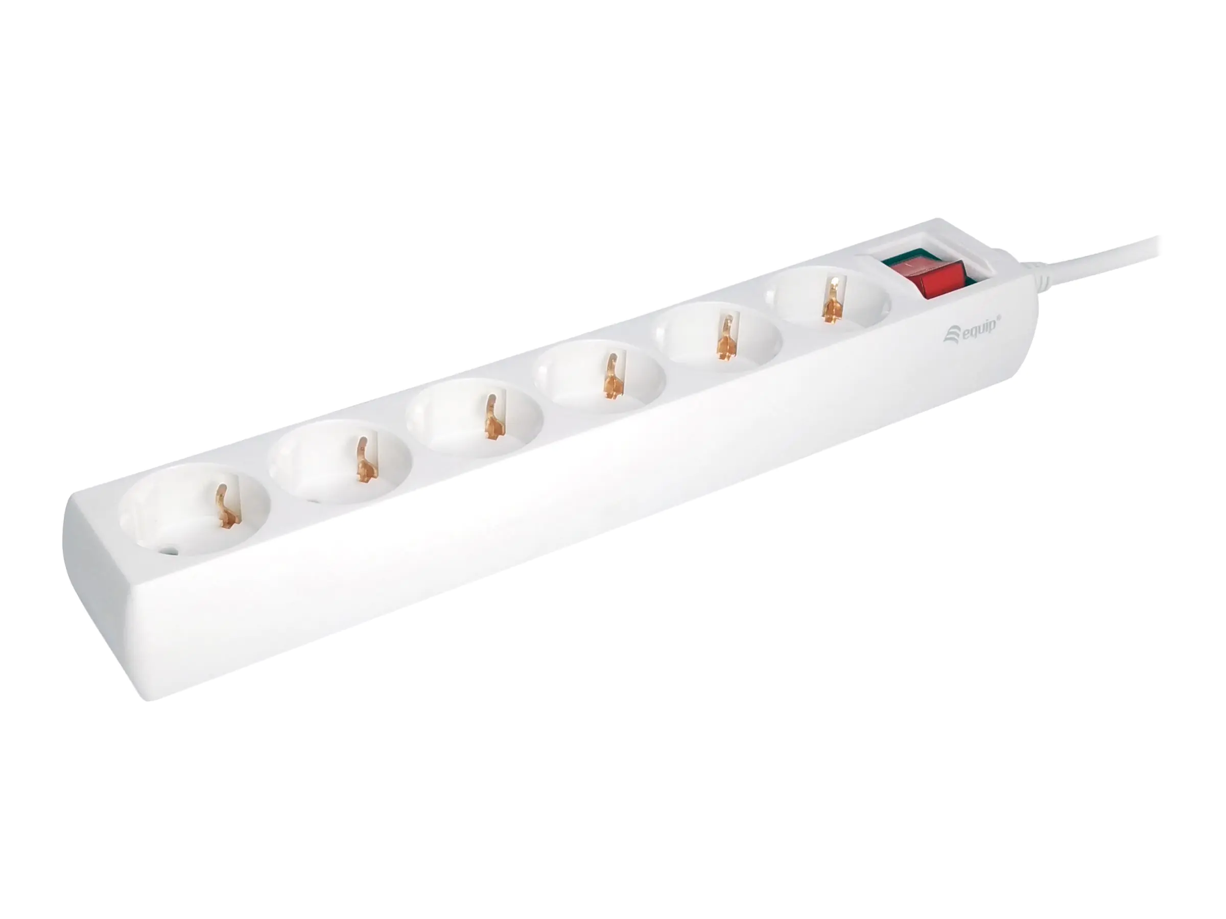 equip Life - Version 1 - Steckdosenleiste - Wechselstrom 250 V - 3500 Watt - Eingabe, Eingang Typ F - Ausgangsanschlüsse: 6 (6 x Typ F) - 1.5 m Schnur