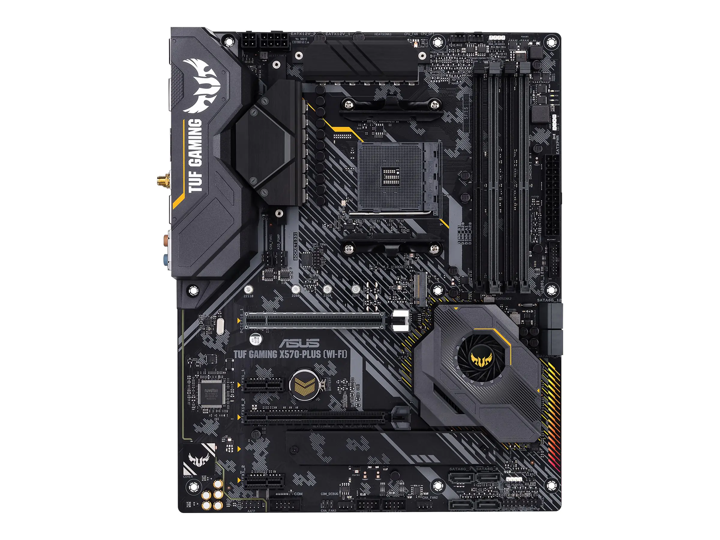 Asus TUF GAMING X570-PLUS (WI-FI) - Motherboard - ATX - Socket AM4 - AMD X570 Chipsatz - USB-C Gen2, USB 3.2 Gen 1, USB 3.2 Gen 2 - Bluetooth, Gigabit LAN, Wi-Fi - Onboard-Grafik (CPU erforderlich)