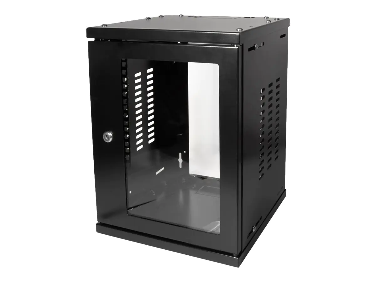 LogiLink SOHO - Gehäuse - geeignet für Wandmontage - Schwarz, RAL 9004 - 8U - 25.4 cm (10") W09Z33B