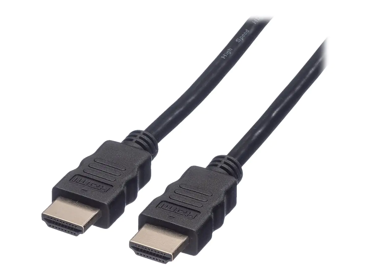 Roline HDMI High Speed Cable with Ethernet - HDMI-Kabel mit Ethernet - HDMI männlich zu HDMI männlich - 20 m - abgeschirmt - Schwarz
