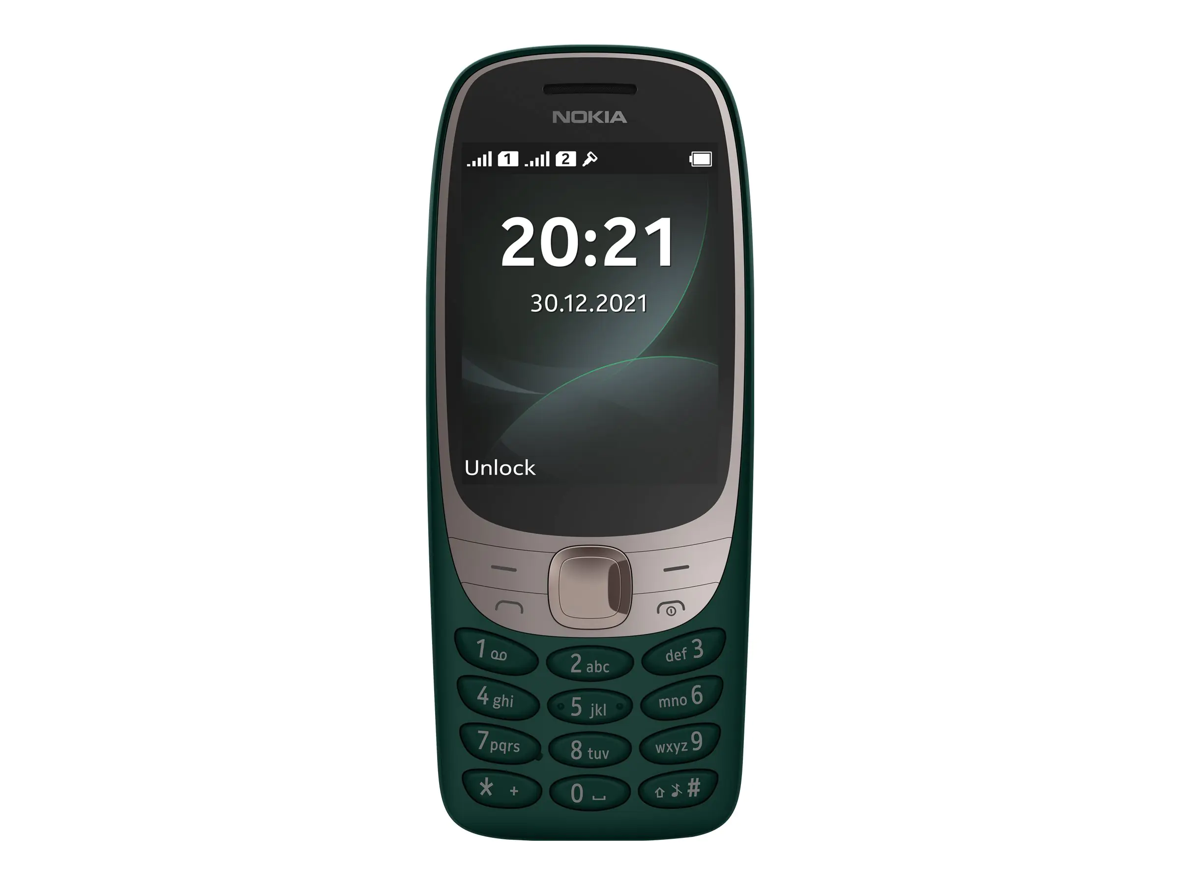 Nokia 6310 - Feature Phone - Dual-SIM - RAM 16 MB / Interner Speicher 8 MB - microSD slot - rear camera 0,3 MP - Dunkelgrün