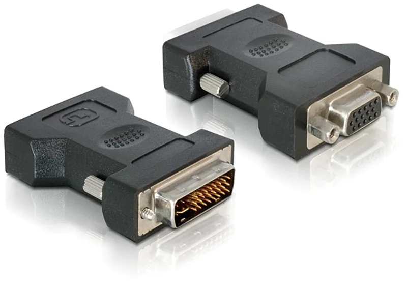 Delock - VGA-Adapter - DVI-I (M) zu HD-15 (VGA) (W) - Daumenschrauben - für P/N: 95253