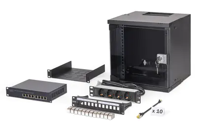 DIGITUS Netzwerk-Set SOHO Pro, 254 mm (10") - 6HE, 315 x 300 mm (B x T) DN-49101-SET