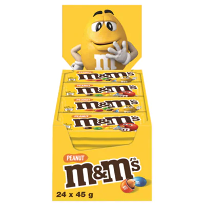 M&M'S® Schokolade Peanut 24 x 45 g/Pack.