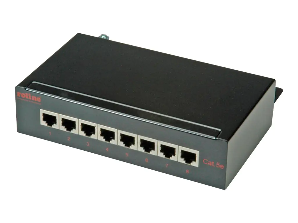 Roline - Patch Panel - CAT 5e - Schwarz - 8 Ports