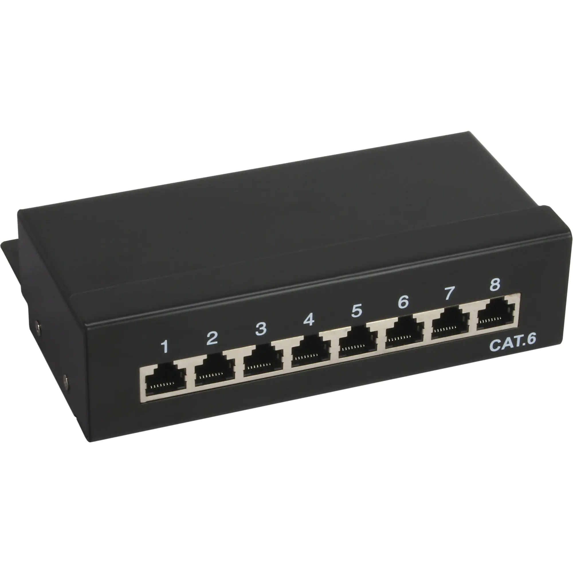 InLine - Patch Panel - geeignet für Wandmontage - RJ-45 X 8 - Schwarz