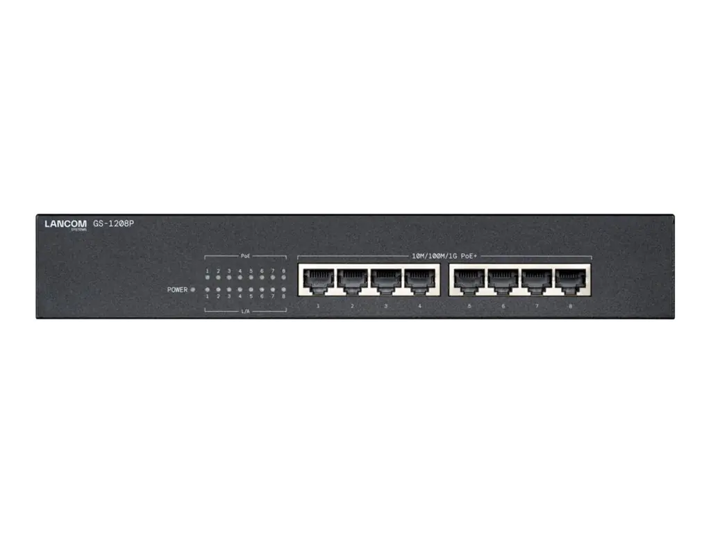 Lancom GS-1208P - Switch - unmanaged - 8 x 10/100 /1000 (PoE+)