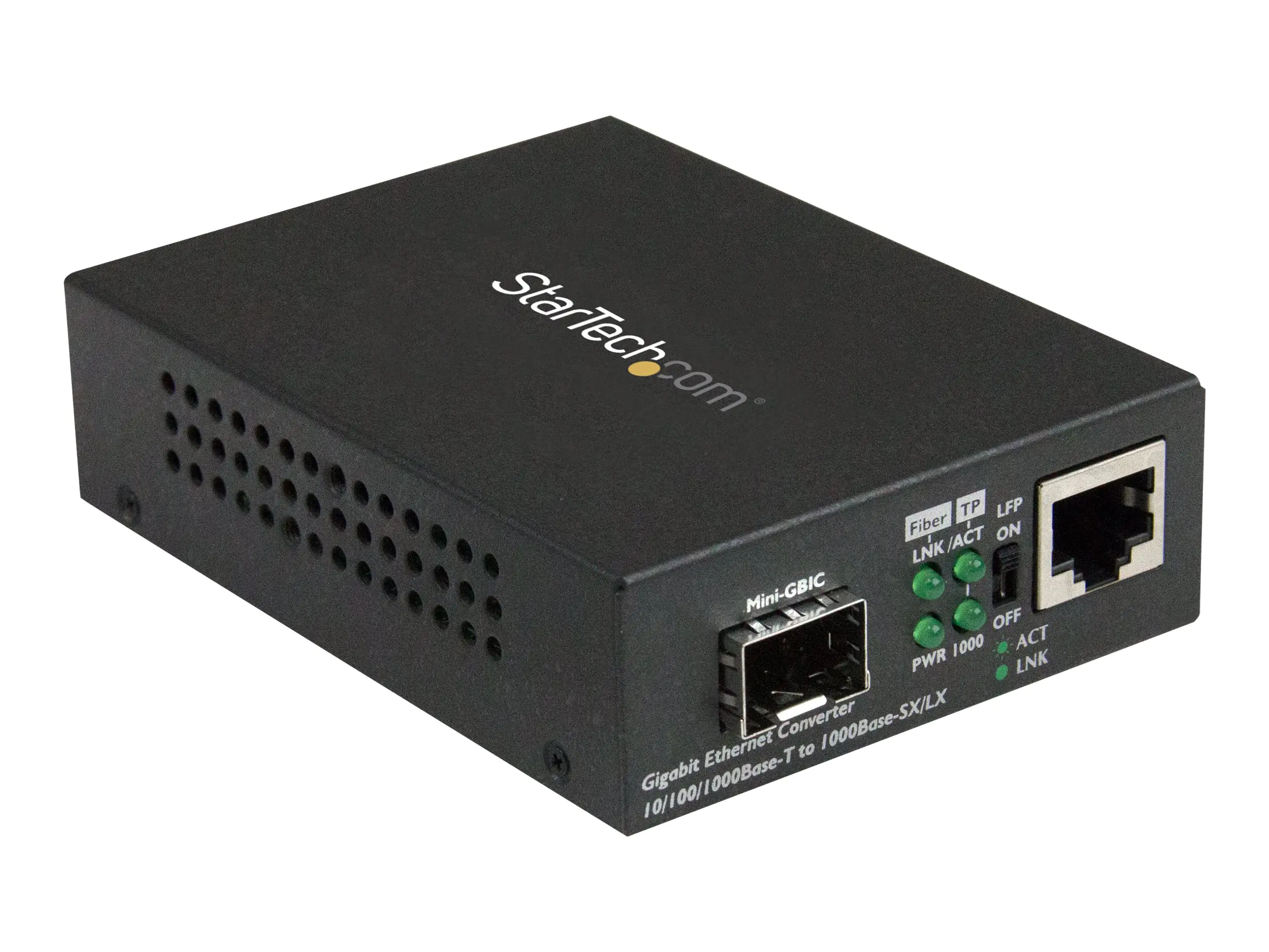 StarTech Gigabit Ethernet LWL / Glasfaser Medienkonverter mit SFP - 1000 Mbit/s Multimode Gigabit Ethernet Medienkonverter - Medienkonverter - 1GbE - 10Base-T, 1000Base-LX, 1000Base-SX, 100Base-TX, 1000Base-T - RJ-45 / SFP (mini-GBIC) - für P/N: GLCL