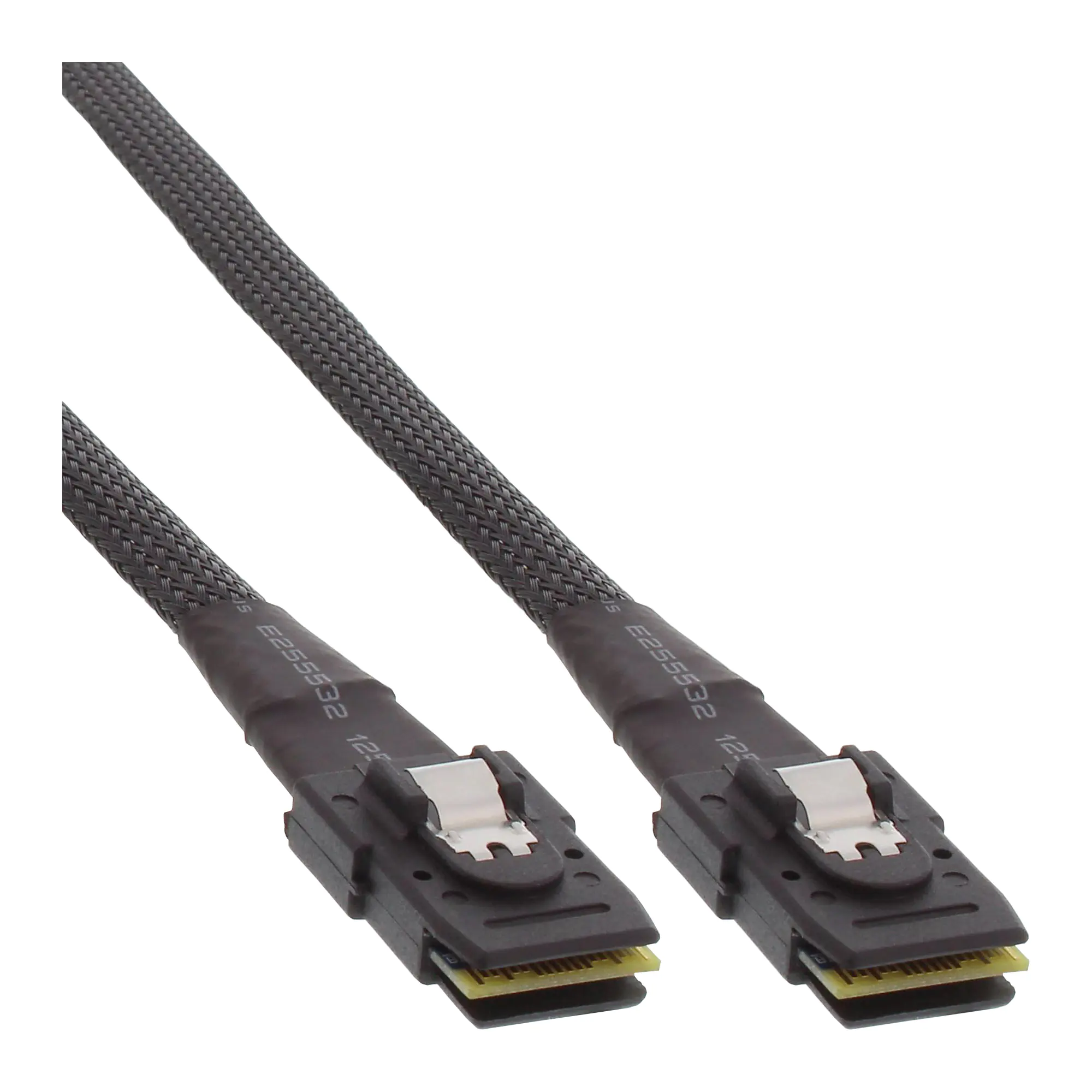 InLine - Internes SAS-Kabel - Mini SAS (SFF-8087) (S) Verriegelung zu Mini SAS (SFF-8087) (S) Verriegelung - 75 cm - Schwarz