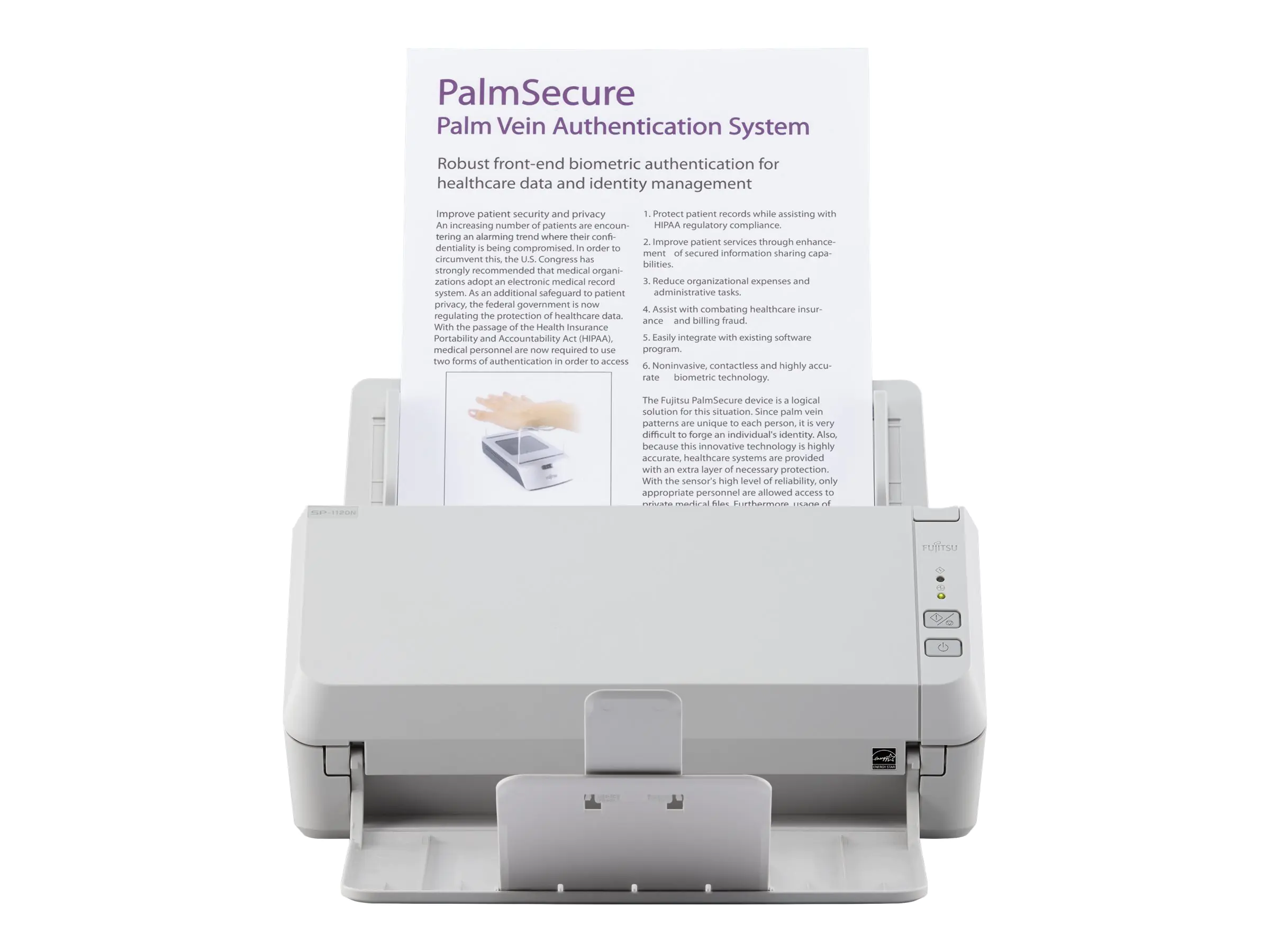 Fujitsu SP-1120N - Dokumentenscanner - Dual CIS - Duplex - 216 x 355.6 mm - 600 dpi x 600 dpi - bis zu 20 Seiten/Min. (einfarbig) / bis zu 20 Seiten/Min. (Farbe) - automatischer Dokumenteneinzug (50 Blätter) - bis zu 3000 Scanvorgänge/Tag - Gigabit LAN, U