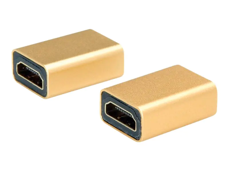 Roline Gold - HDMI Kupplung - HDMI weiblich zu HDMI weiblich - Gold - 4K Unterstützung, Passiv