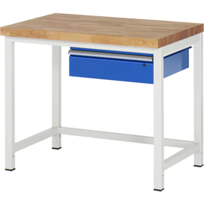 RAU Werkbank 8000 1.000 x 840-1.040 x 700 mm (B x H x T) enzianblau