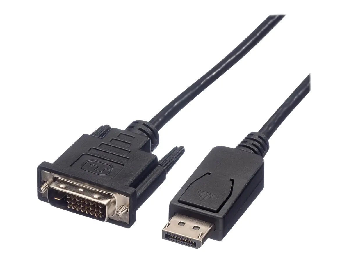 Roline - Adapterkabel - Dual Link - DisplayPort (M) zu DVI-D (M) - DisplayPort 1.1 - 1.5 m - Daumenschrauben - Schwarz