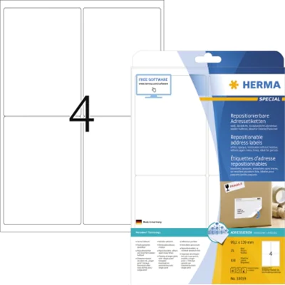 HERMA Etikett Movables 10019 99,1x139mm weiß 100 St./Pack.