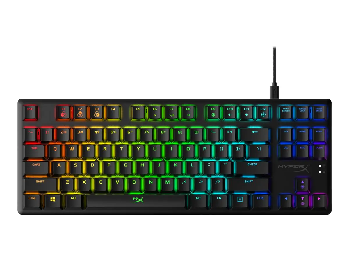 HyperX Alloy Origins Core - Tastatur - Hintergrundbeleuchtung - USB - USA - Tastenschalter: HyperX Red
