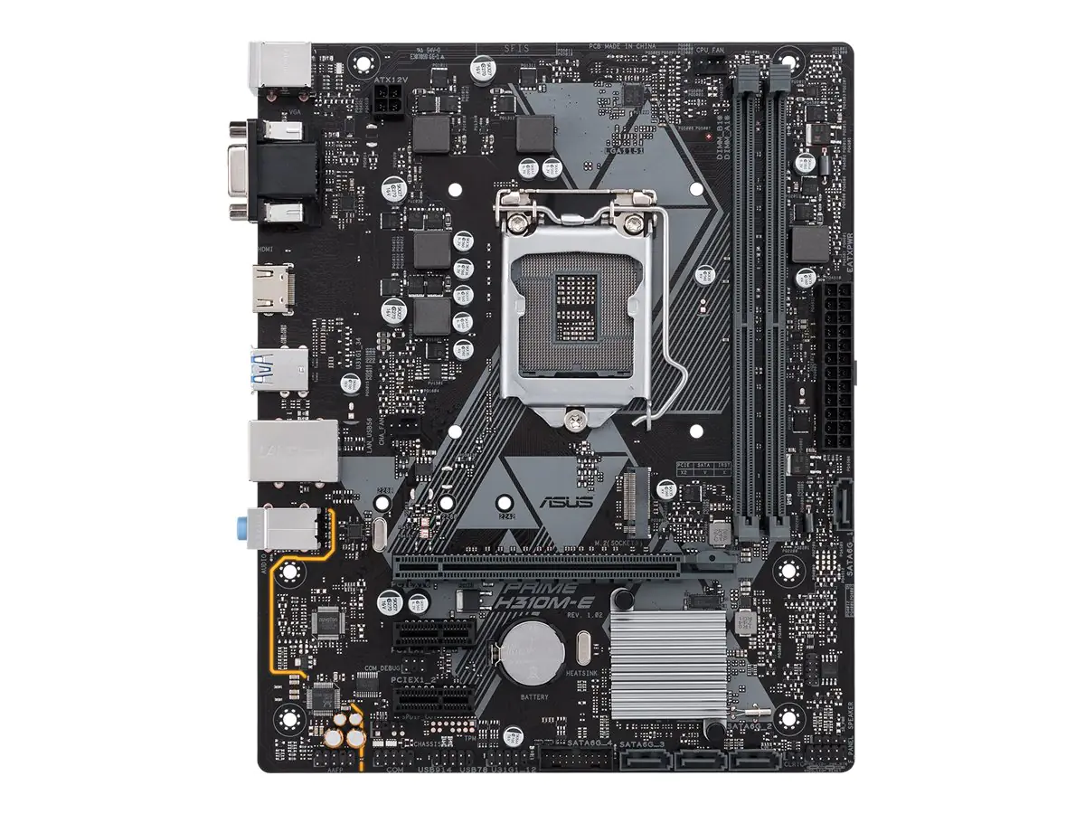 Asus PRIME H310M-E/CSM - Motherboard - micro ATX - LGA1151 Socket - H310 - USB 3.1 Gen 1 - Gigabit LAN - Onboard-Grafik (CPU erforderlich)