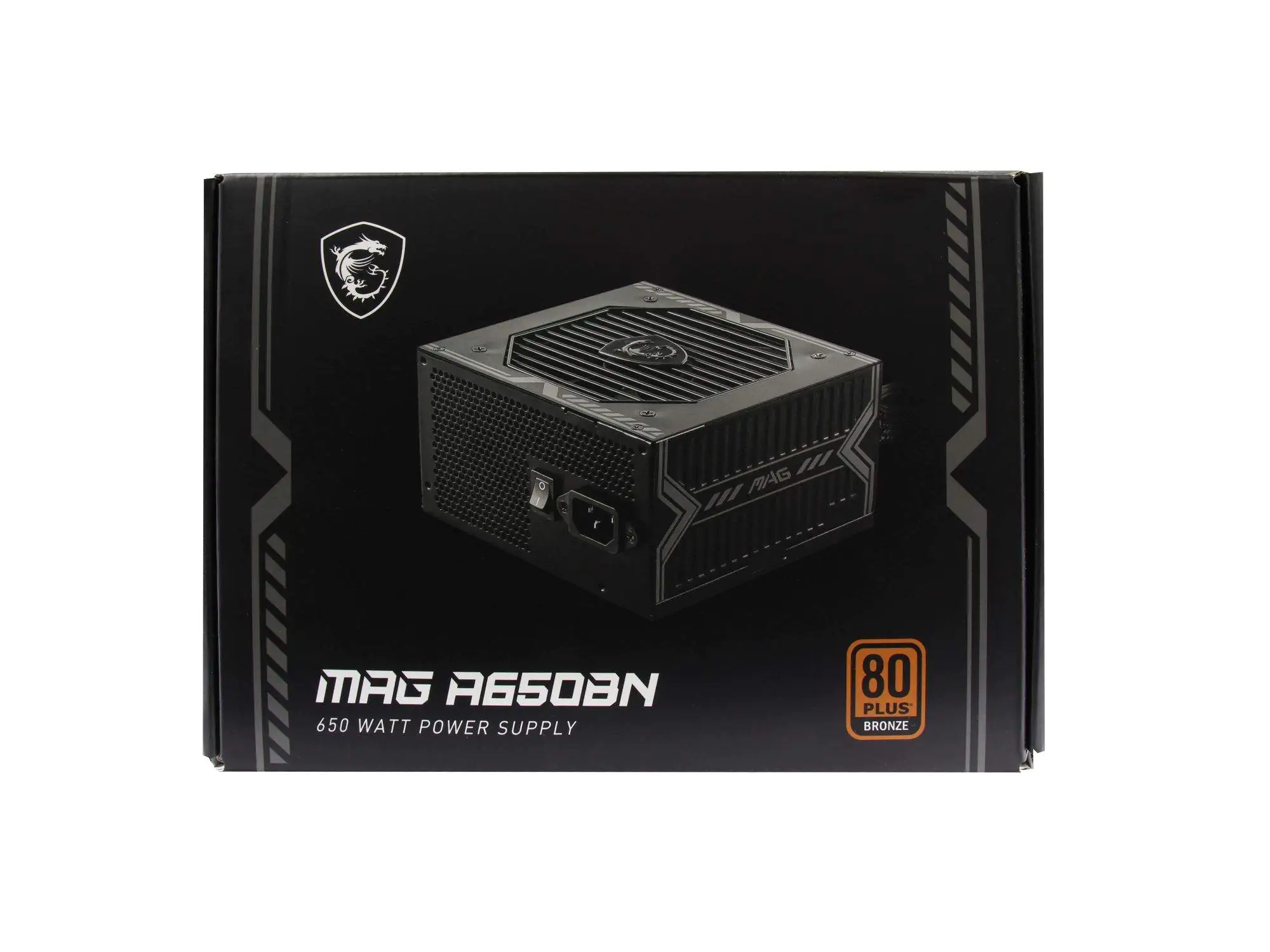 MSI MAG A650BN - Netzteil (intern) - ATX12V / EPS12V - 80 PLUS Bronze - Wechselstrom 100-240 V - 650 Watt - aktive PFC