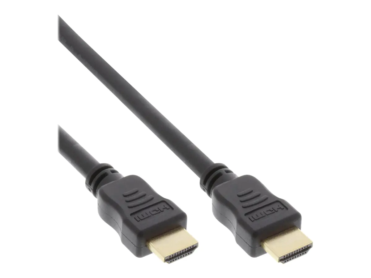 InLine - HDMI-Kabel mit Ethernet - HDMI männlich zu HDMI männlich - 1.5 m - Dreifachisolierung - Schwarz - 4K Unterstützung