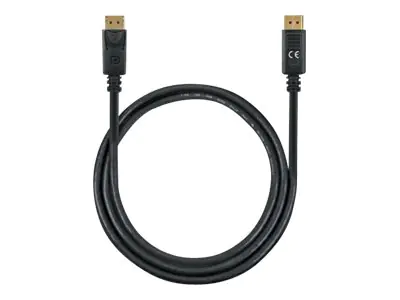 Manhattan DisplayPort 1.4 Cable, 8K@60hz, 1m, PVC Cable, Male to Male, With Latches, Fully Shielded, Black, Lifetime Warranty, Polybag - DisplayPort-Kabel - DisplayPort (M) 355568