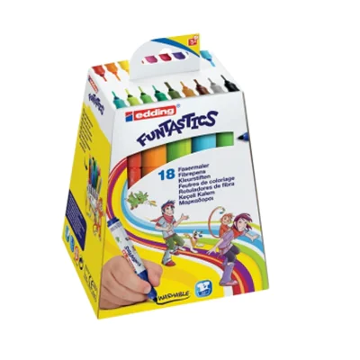 edding Fasermaler 14 FUNTASTICS 3mm farbig sortiert auswaschbar 18 St./Pack.