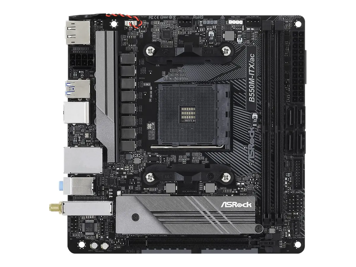 ASRock B550M-ITX/ac - Motherboard - Mini-ITX - Socket AM4 - AMD B550 - 90-MXBDH0-A0UAYZ