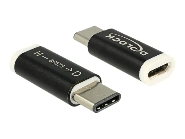 DeLOCK - USB-Adapter - USB-C (M) bis Micro-USB Typ B (W) - USB 3.1 - Schwarz