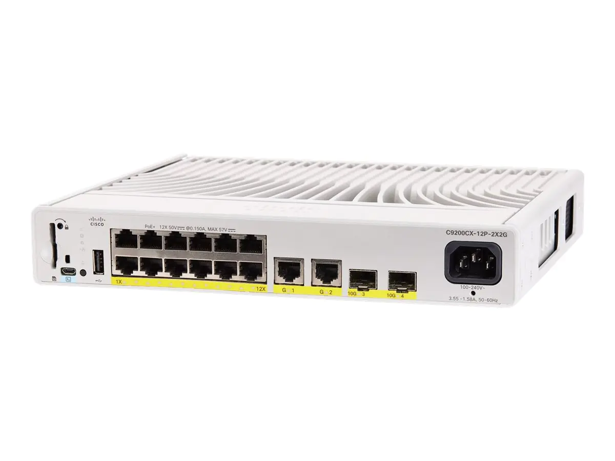 Cisco Catalyst 9200CX - Network Essentials - Switch - kompakt - L3 - managed - 12 x 10/100/1000