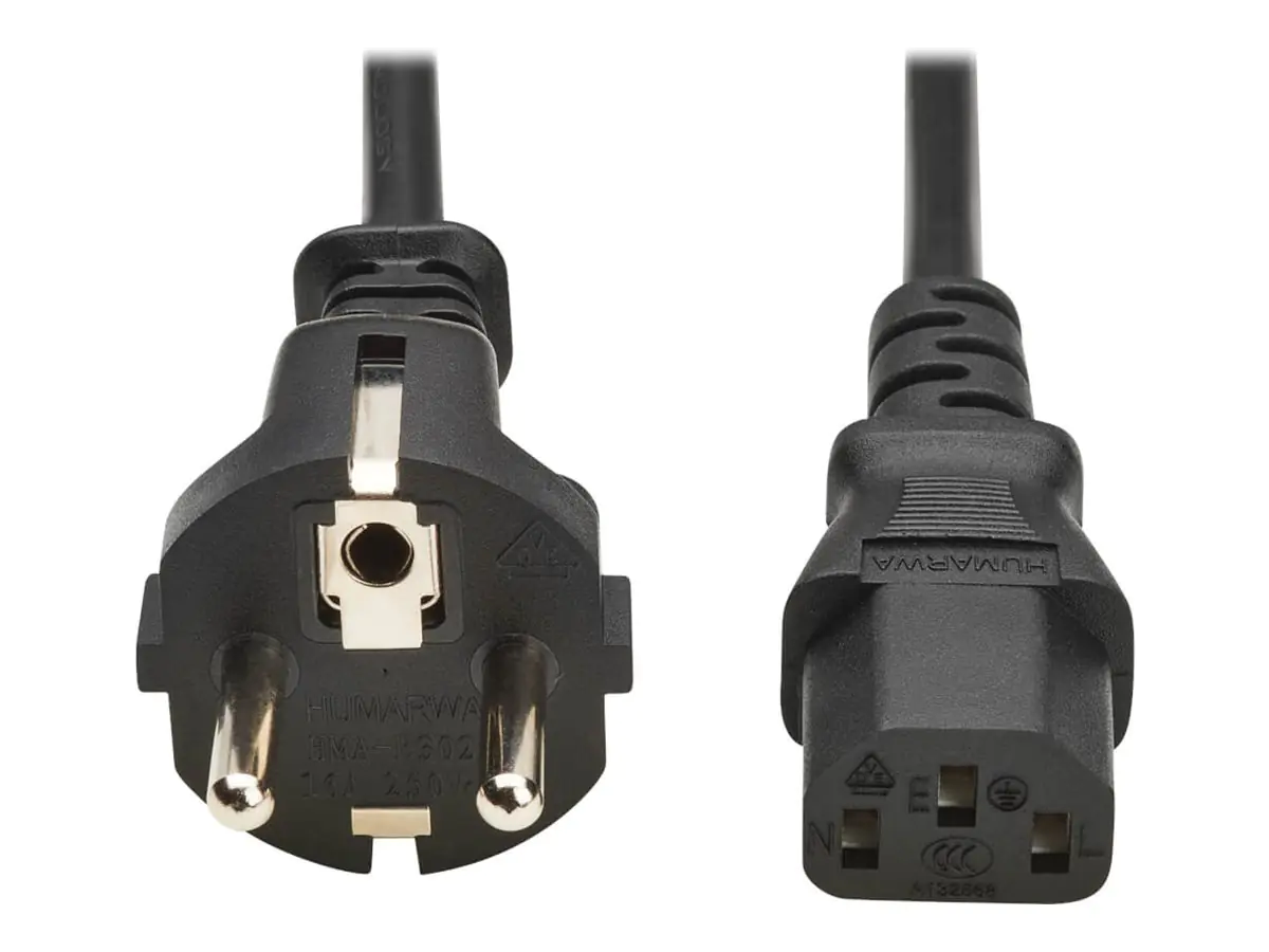 Tripp PDU Power Cord, Schuko to C13 - 10A, 100-250V, H05VV-F, 2 m (6.6 ft.)