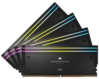 CORSAIR Dominator Titanium RGB - DDR5 - Kit - 64 GB: 4 x 16 GB - DIMM 288-PIN - 6400 MHz - CL32 - 1.4 V - ungepuffert - Schwarz
