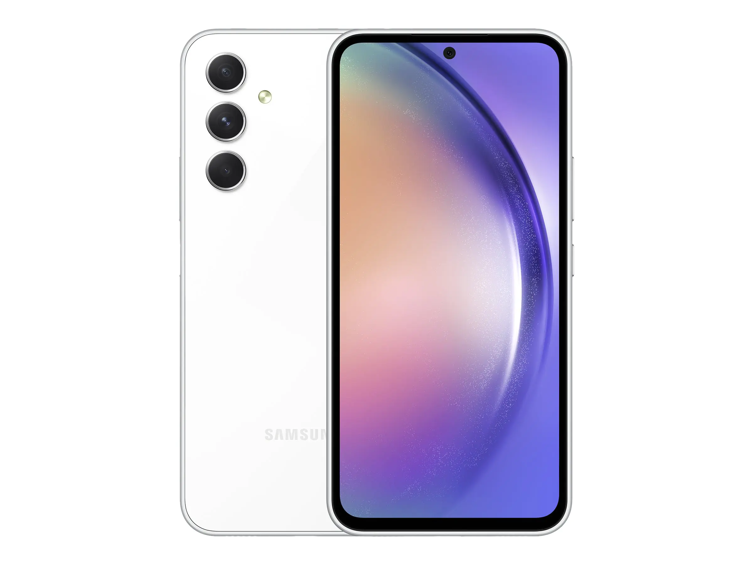 Samsung Galaxy A54 - 5G Smartphone - Dual-SIM - RAM 8 GB / Interner Speicher 256 GB - microSD slot - OLED-Display - 6.4" - 2340 x 1080 Pixel (120 Hz) - Triple-Kamera 50 MP, 12 MP, 5 MP - front camera 32 MP - Awesome White